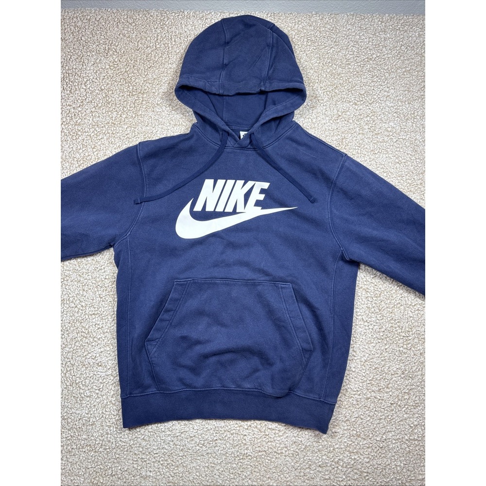 Nike Sportswear Club Fleece Pullover Hoodie Men's S Navy Blue BV2973 410
